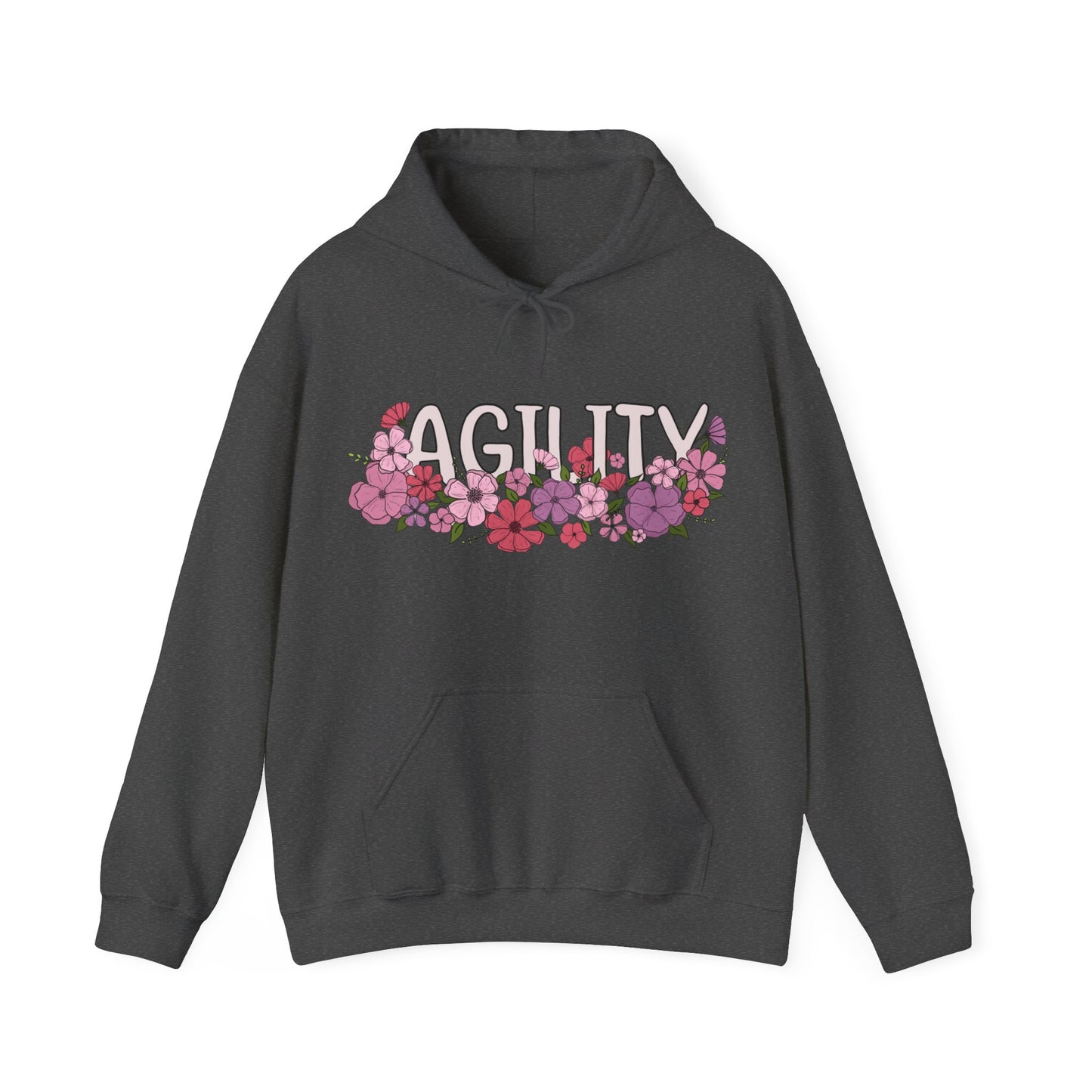 Floral Dog Agility Unisex Heavy Blend Hooded Sweatshirt