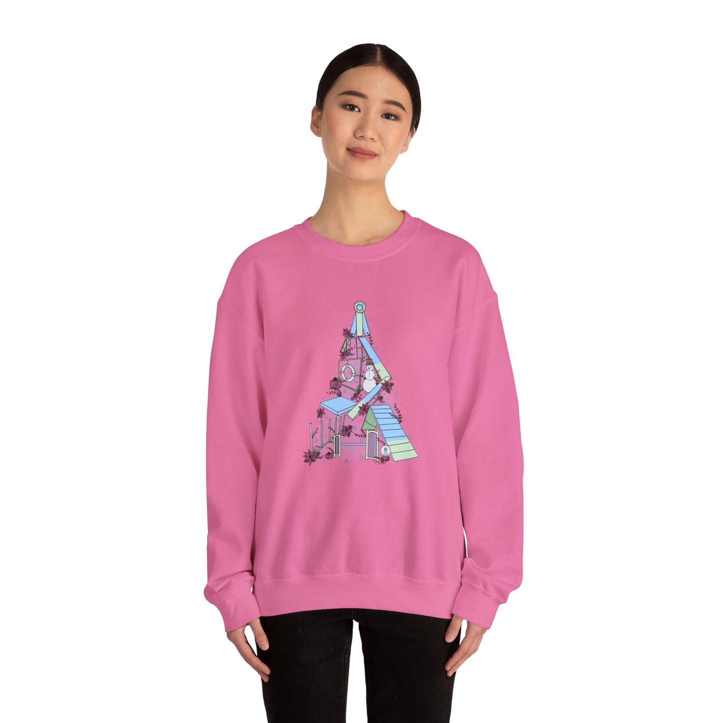 Holly Jolly Agility Tree Heavy Blend™ Crewneck Sweatshirt