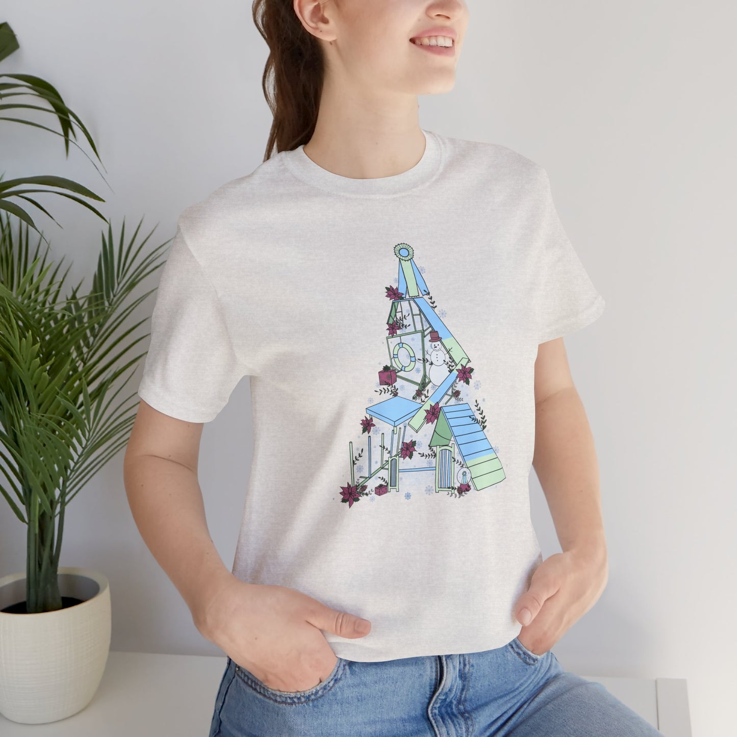 Holly Jolly Agility Tree Bella + Canvas Short Sleeve Tee