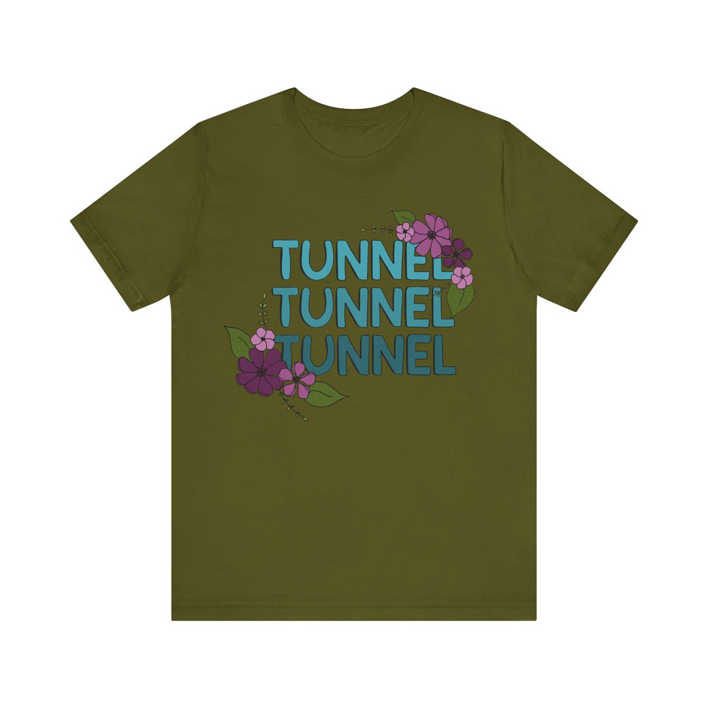 Dog Agility Tunnel Tunnel Tunnel Floral Print Bella + Canvas Short Sleeve Tee