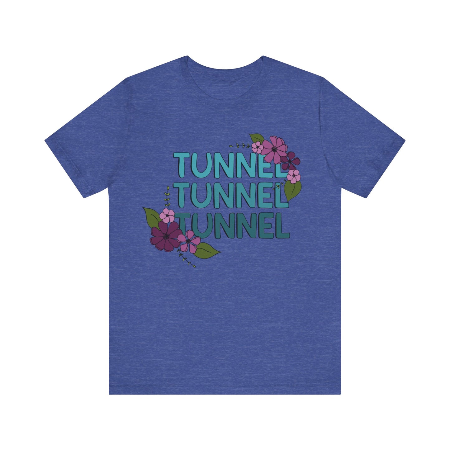 Dog Agility Tunnel Tunnel Tunnel Floral Print Bella + Canvas Short Sleeve Tee