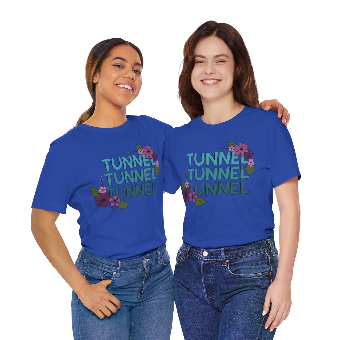 Dog Agility Tunnel Tunnel Tunnel Floral Print Bella + Canvas Short Sleeve Tee