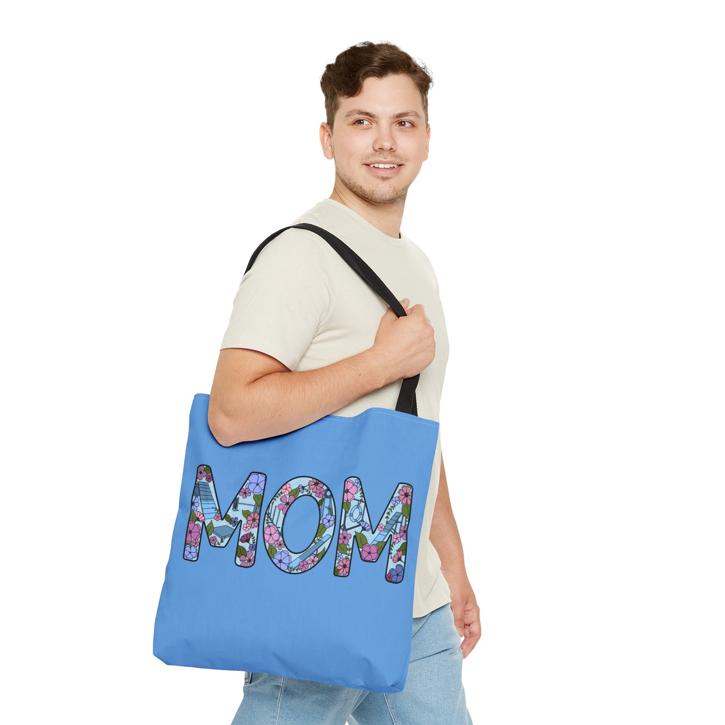 Dog Floral Agility Mom Tote Bag