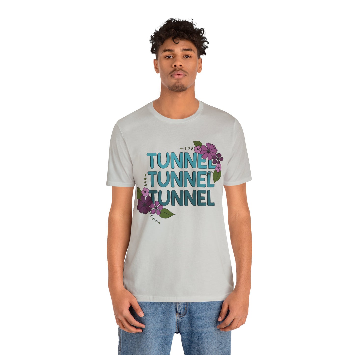 Dog Agility Tunnel Tunnel Tunnel Floral Print Bella + Canvas Short Sleeve Tee