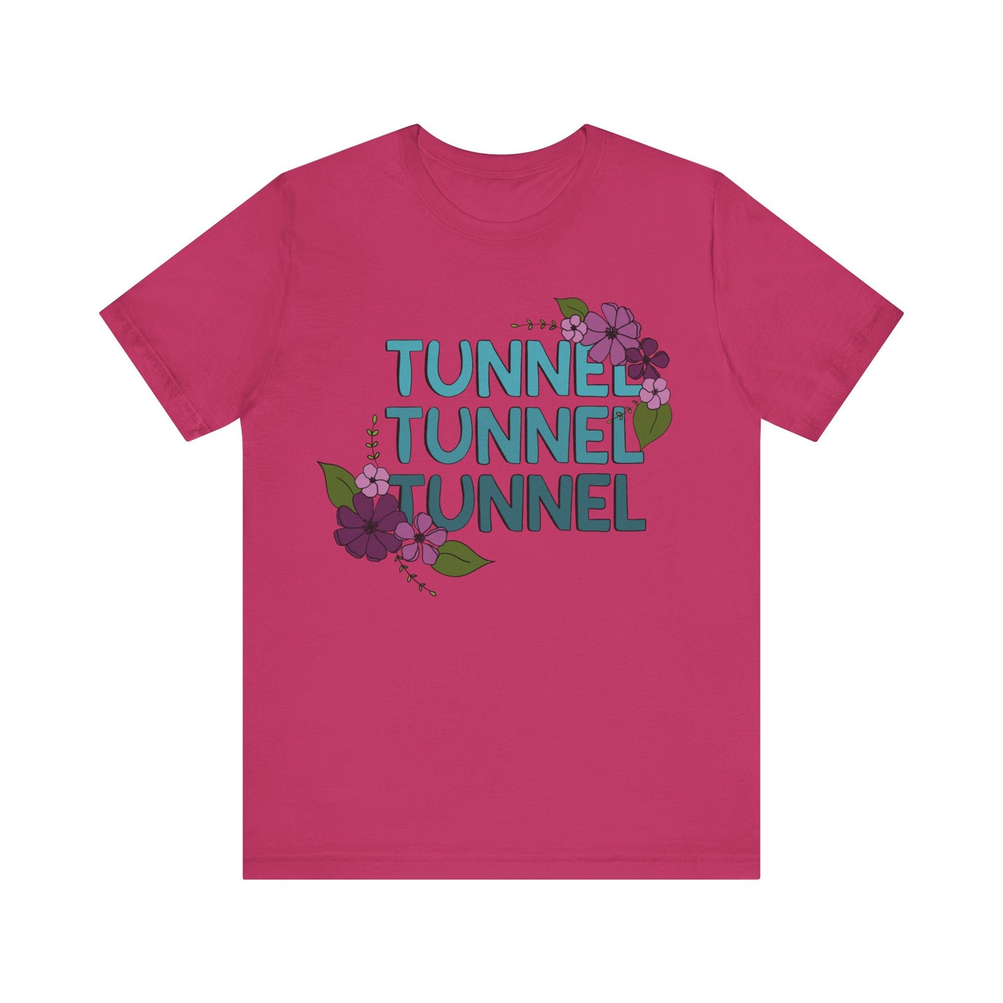 Dog Agility Tunnel Tunnel Tunnel Floral Print Bella + Canvas Short Sleeve Tee