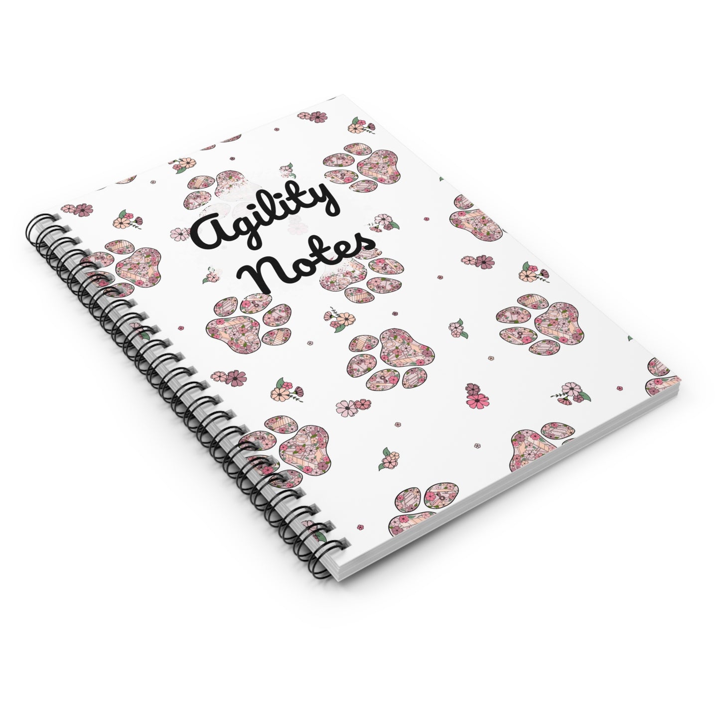 Dog Paw Agility Spiral Notebook - Ruled Line