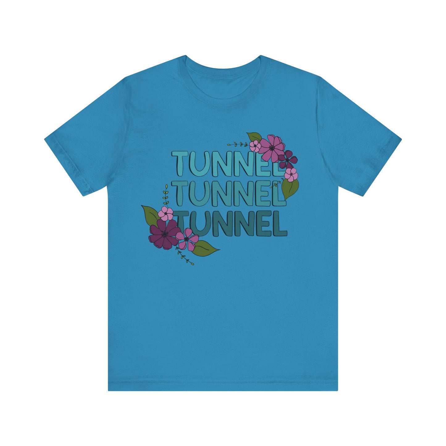 Dog Agility Tunnel Tunnel Tunnel Floral Print Bella + Canvas Short Sleeve Tee