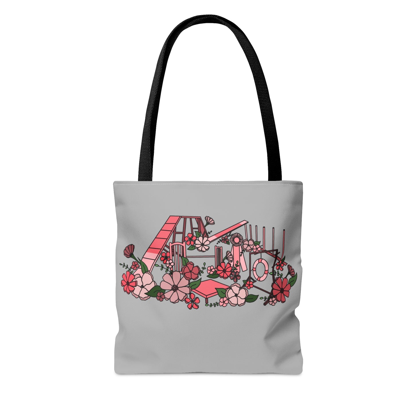 Dog Floral Agility Equipment Tote Bag