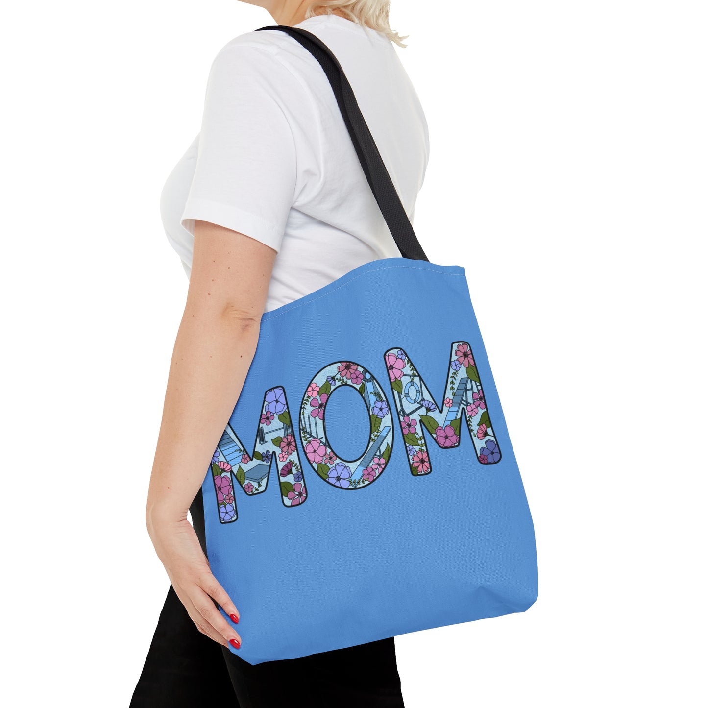 Dog Floral Agility Mom Tote Bag