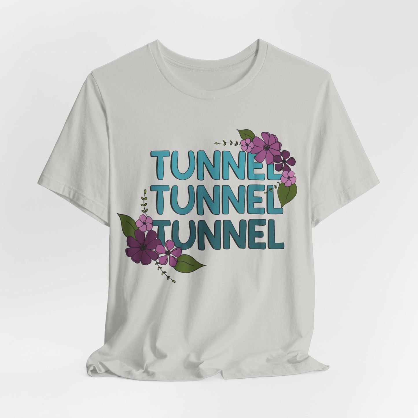 Dog Agility Tunnel Tunnel Tunnel Floral Print Bella + Canvas Short Sleeve Tee