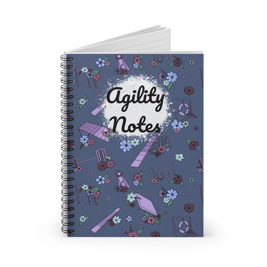 Navy Dog Agility Equipment Spiral Notebook - Ruled Line