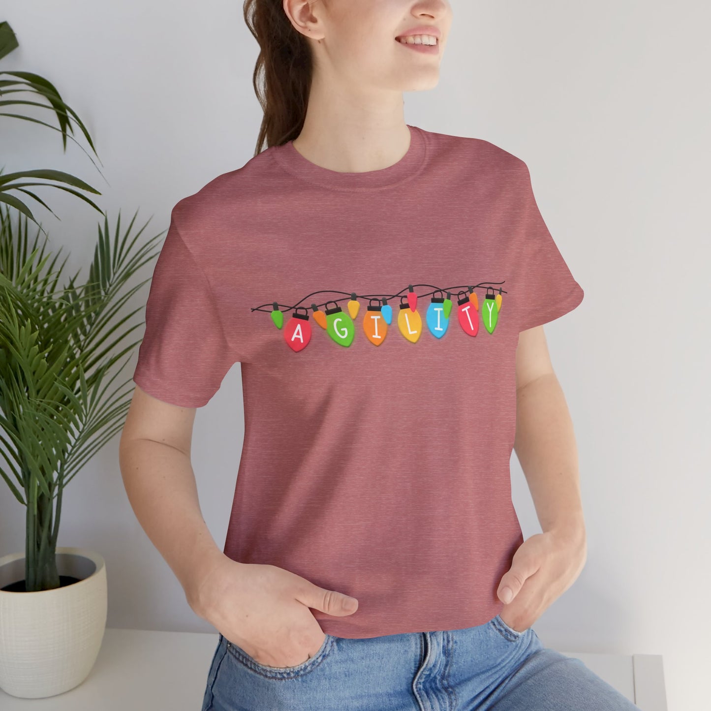 Agility Holiday Lights Bella + Canvas Short Sleeve Tee