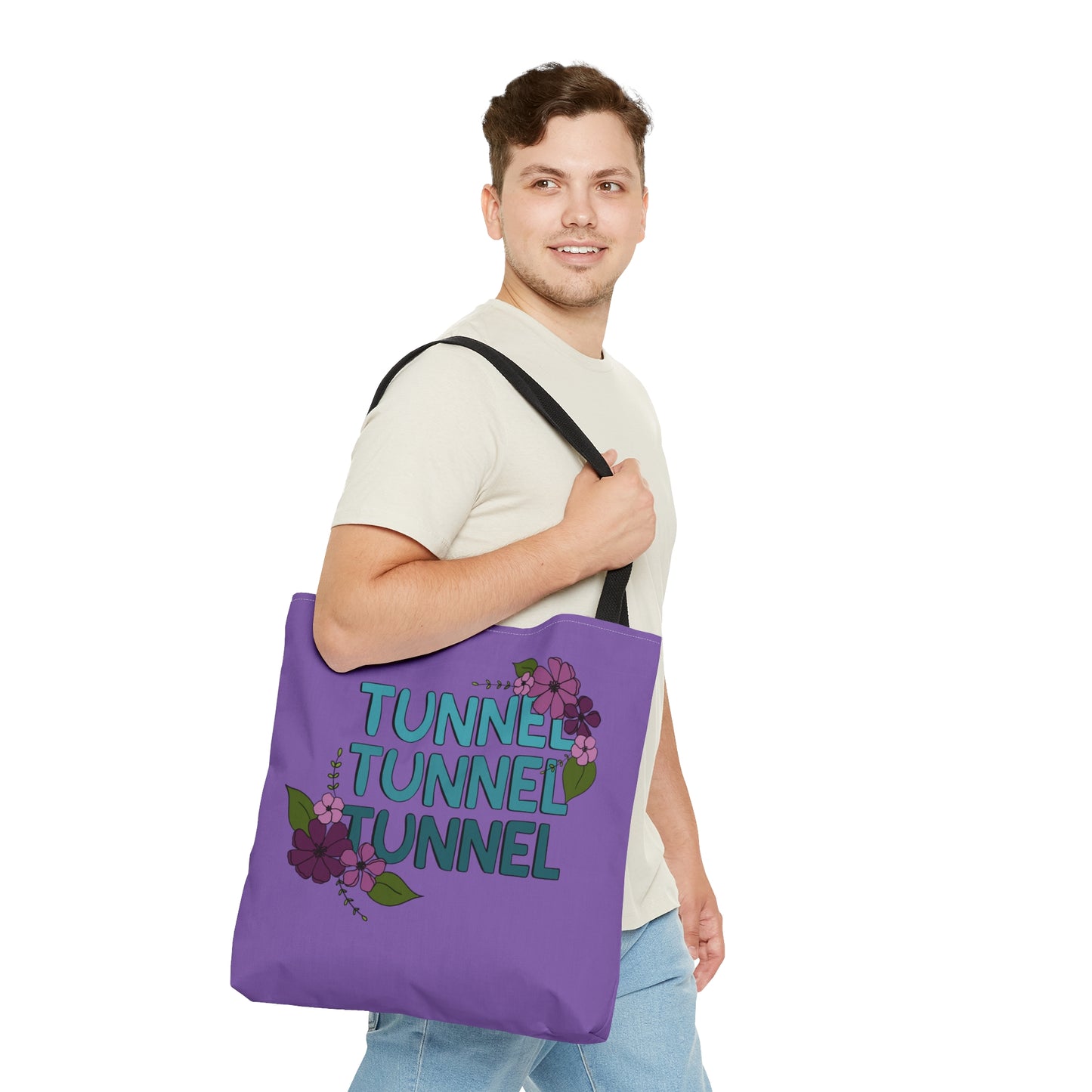 Dog Agility Tunnel Tunnel Tunnel Floral Tote Bag