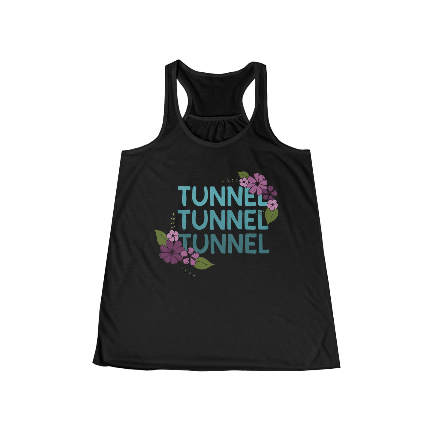 Dog Agility Tunnel Tunnel Tunnel Print Women's Flowy Racerback Tank