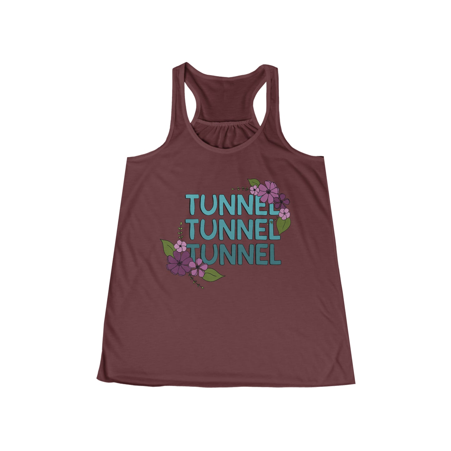 Dog Agility Tunnel Tunnel Tunnel Print Women's Flowy Racerback Tank