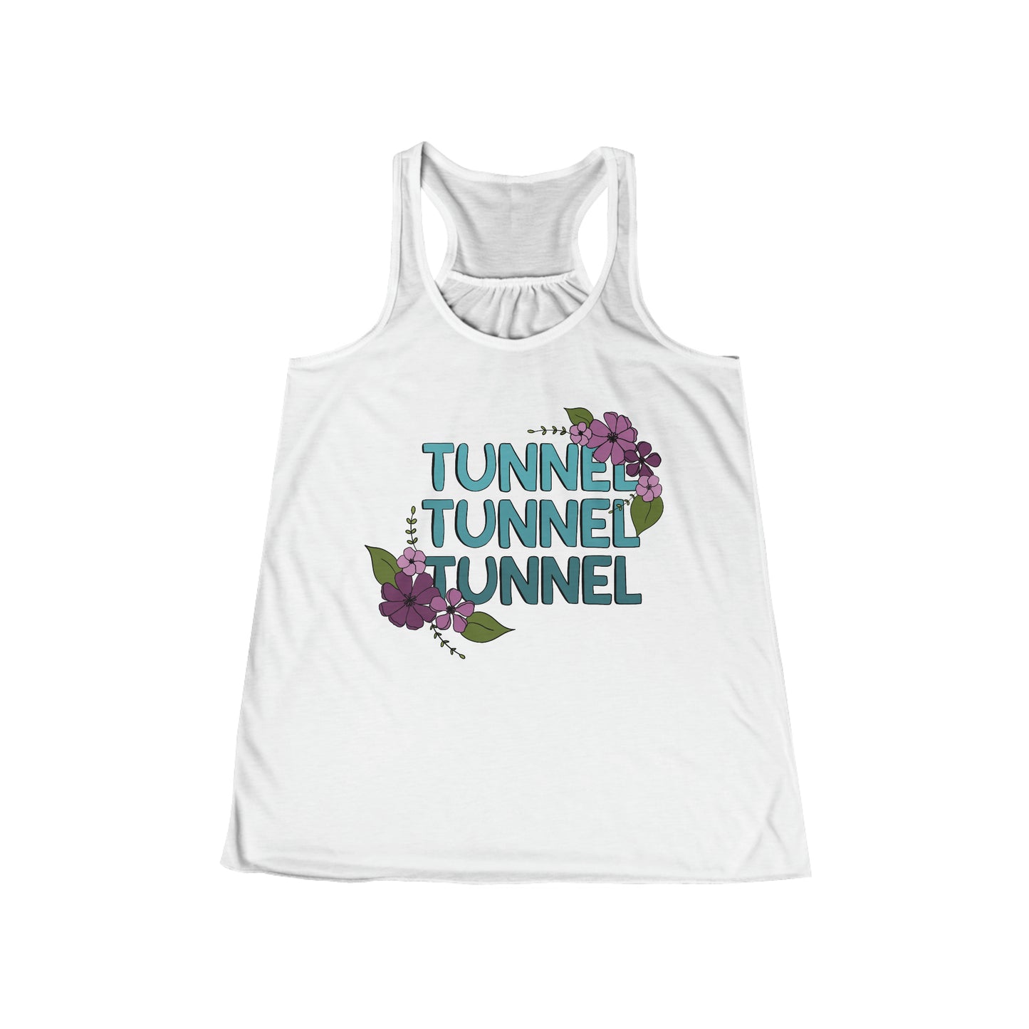 Dog Agility Tunnel Tunnel Tunnel Print Women's Flowy Racerback Tank