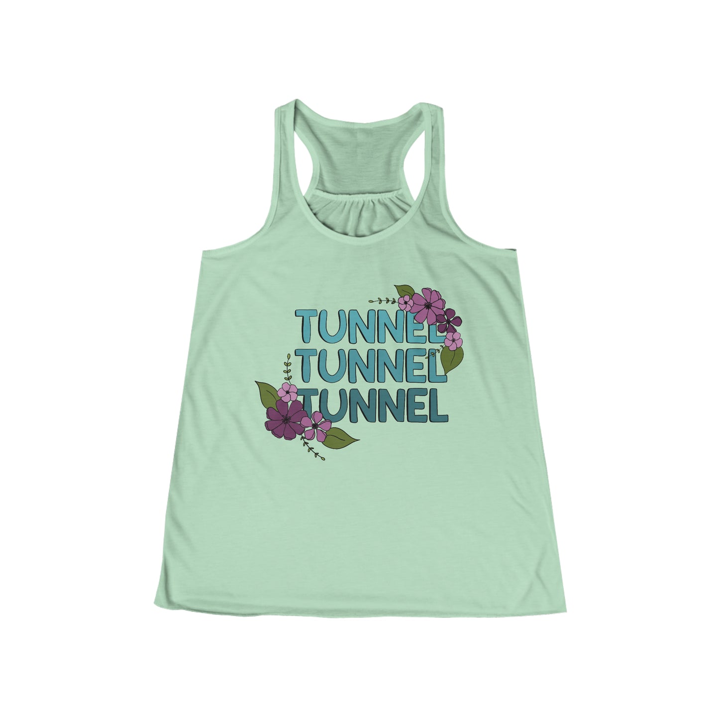 Dog Agility Tunnel Tunnel Tunnel Print Women's Flowy Racerback Tank