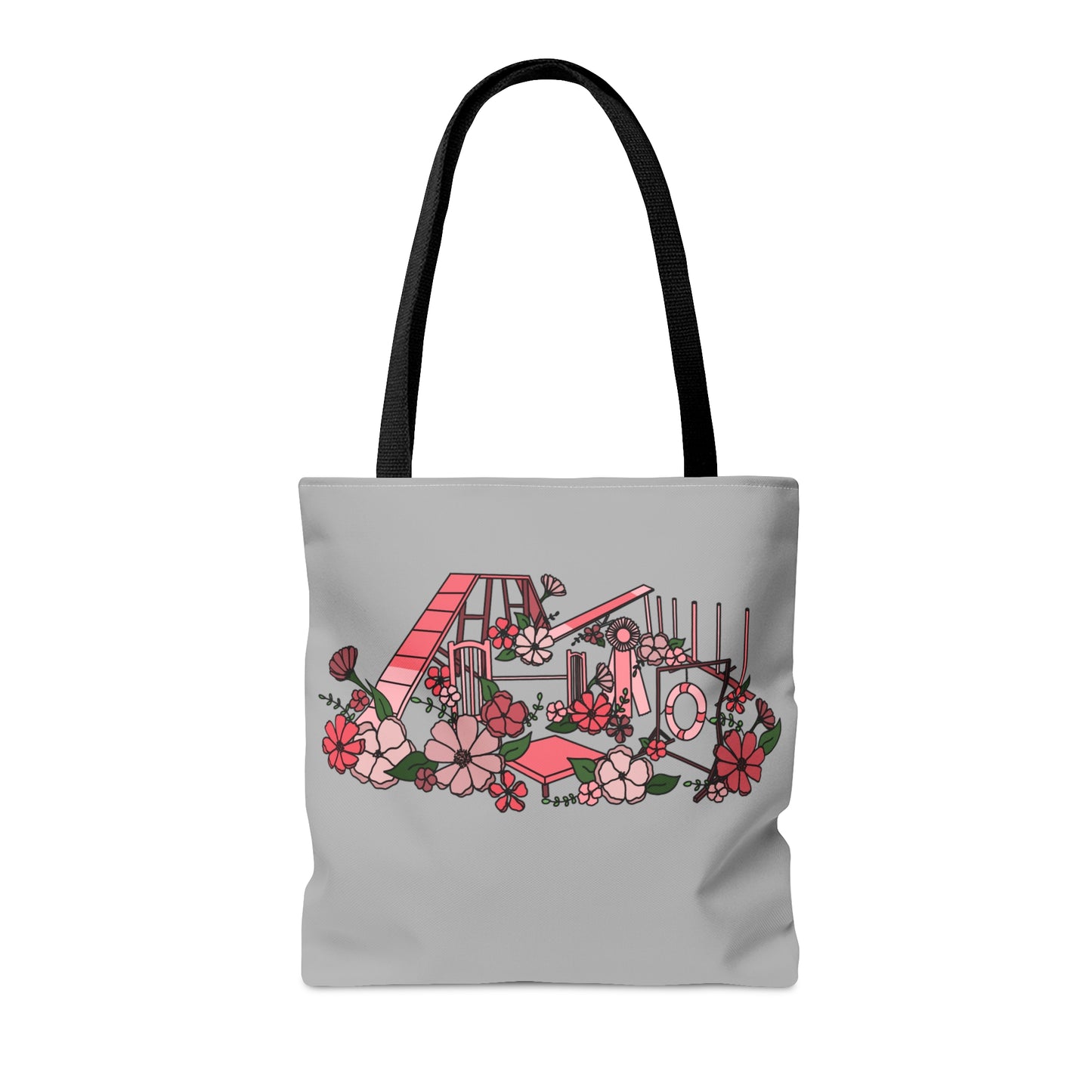 Dog Floral Agility Equipment Tote Bag