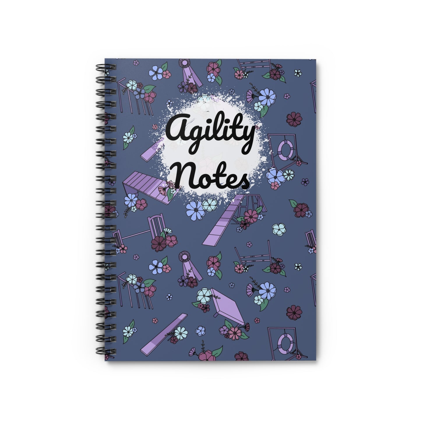 Navy Dog Agility Equipment Spiral Notebook - Ruled Line