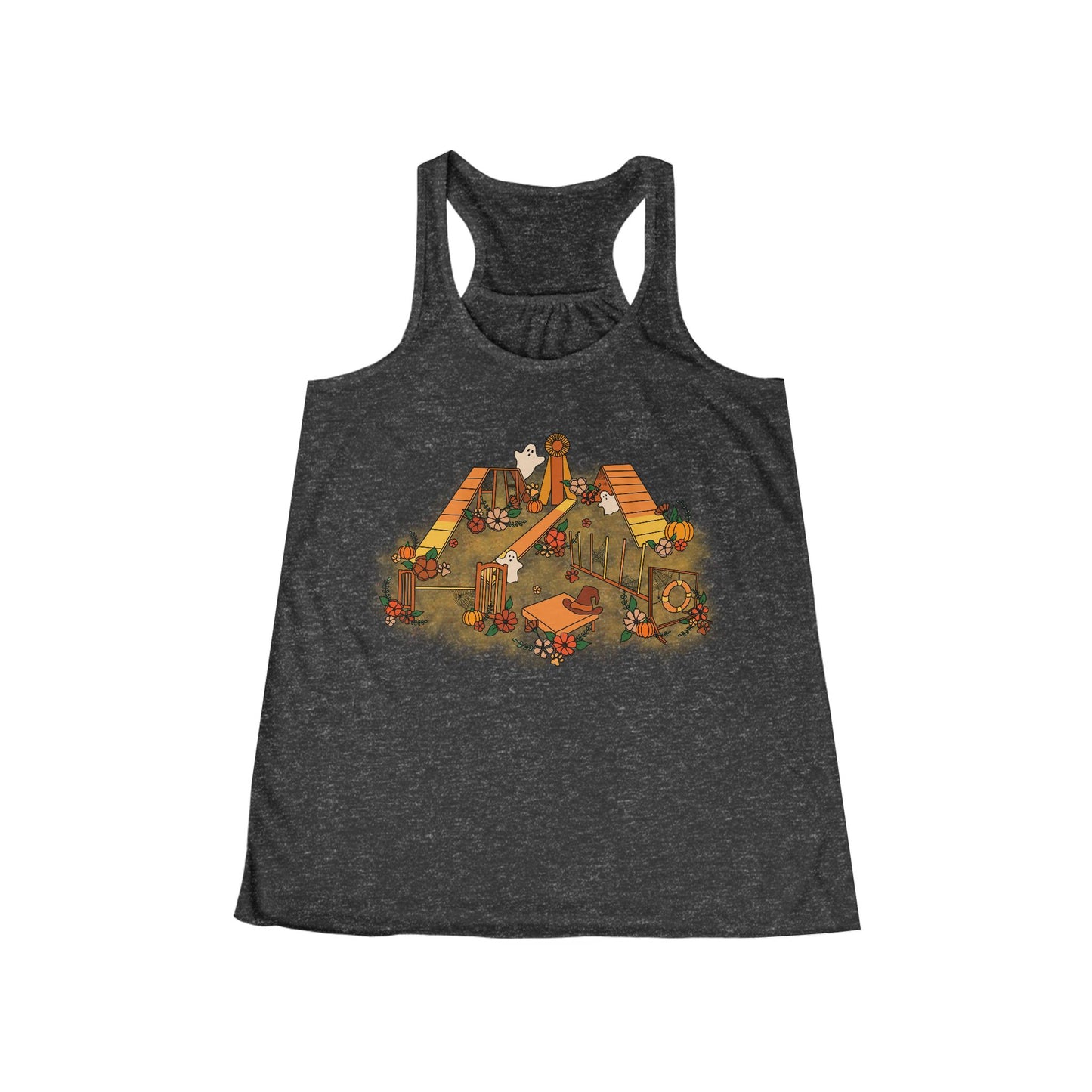 Candy Corn Agility Equipment Women's Flowy Racerback Tank
