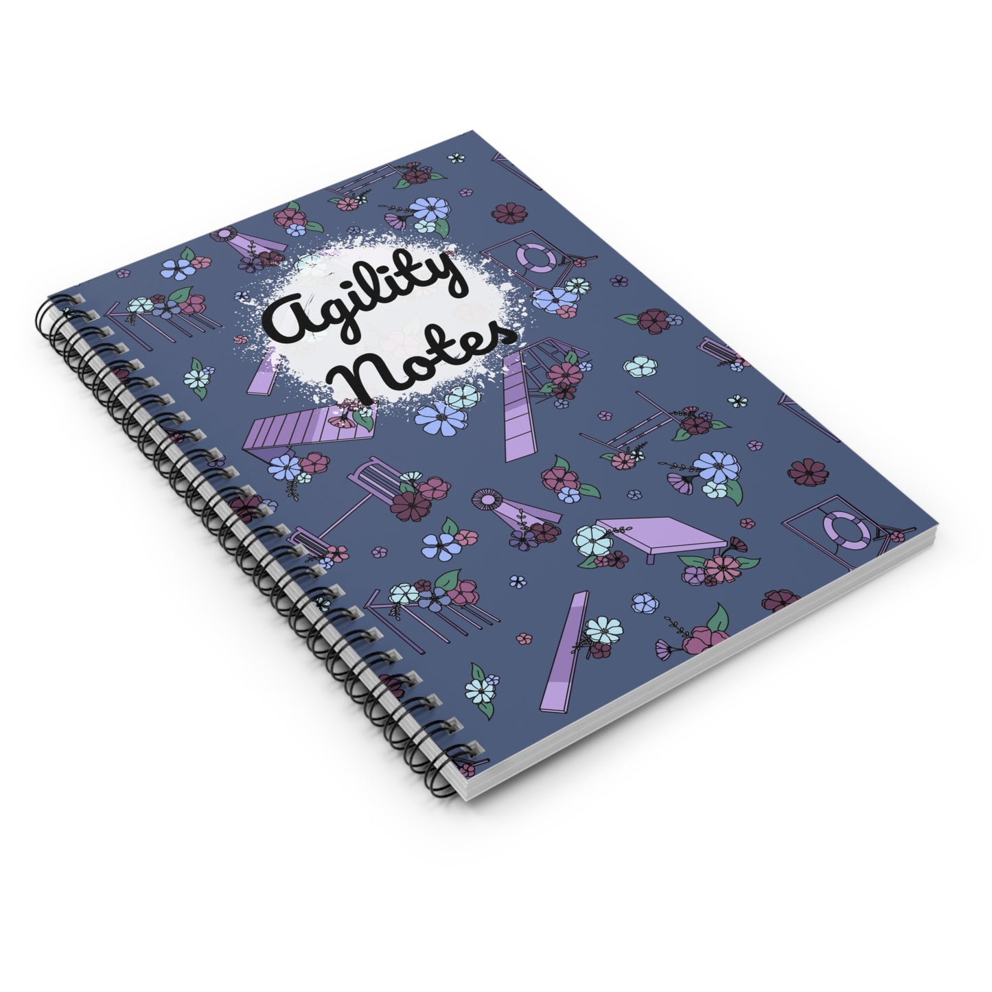 Navy Dog Agility Equipment Spiral Notebook - Ruled Line