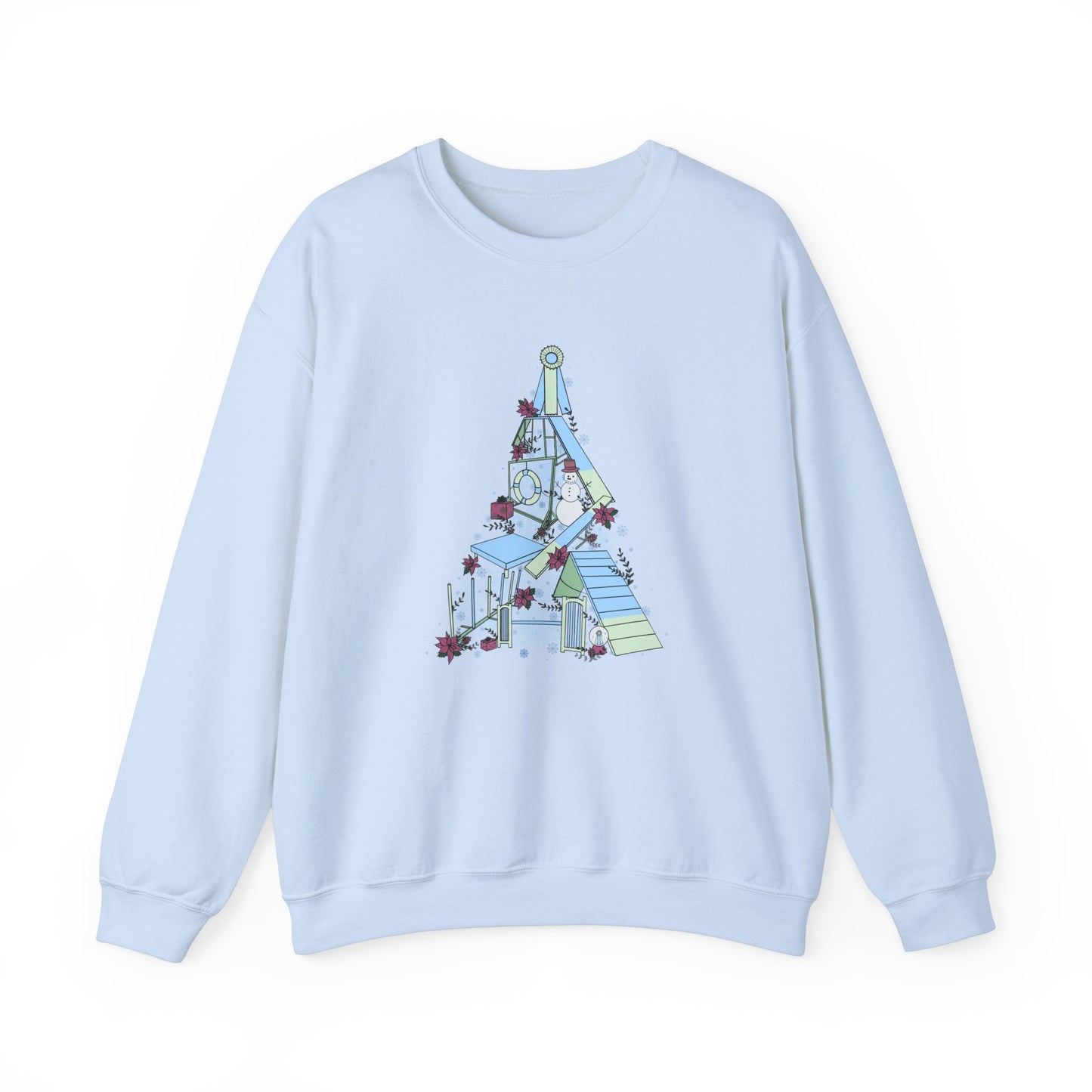 Holly Jolly Agility Tree Heavy Blend™ Crewneck Sweatshirt