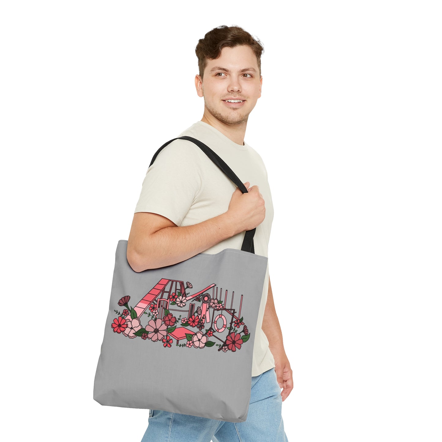 Dog Floral Agility Equipment Tote Bag