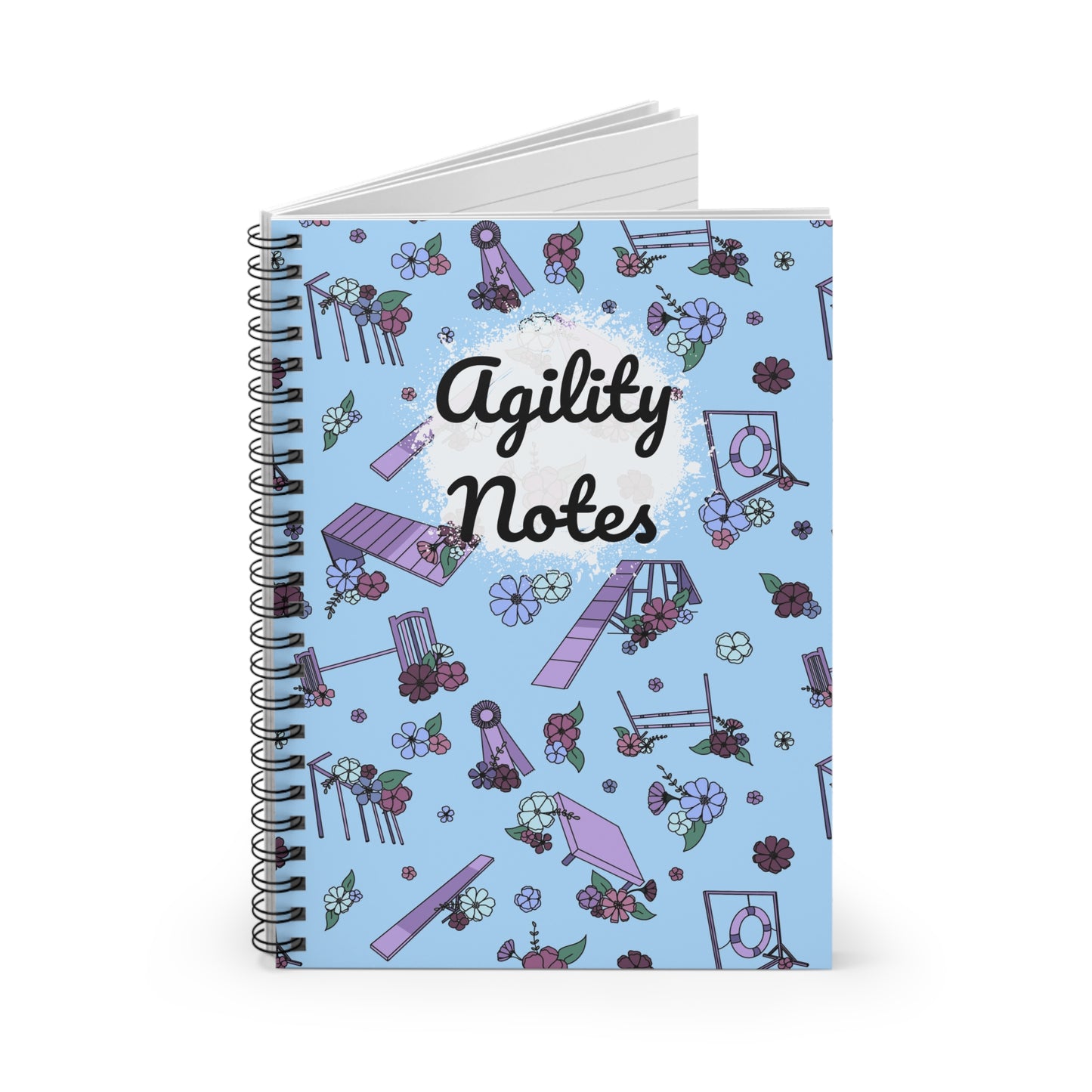 Blue Dog Agility Equipment Spiral Notebook - Ruled Line