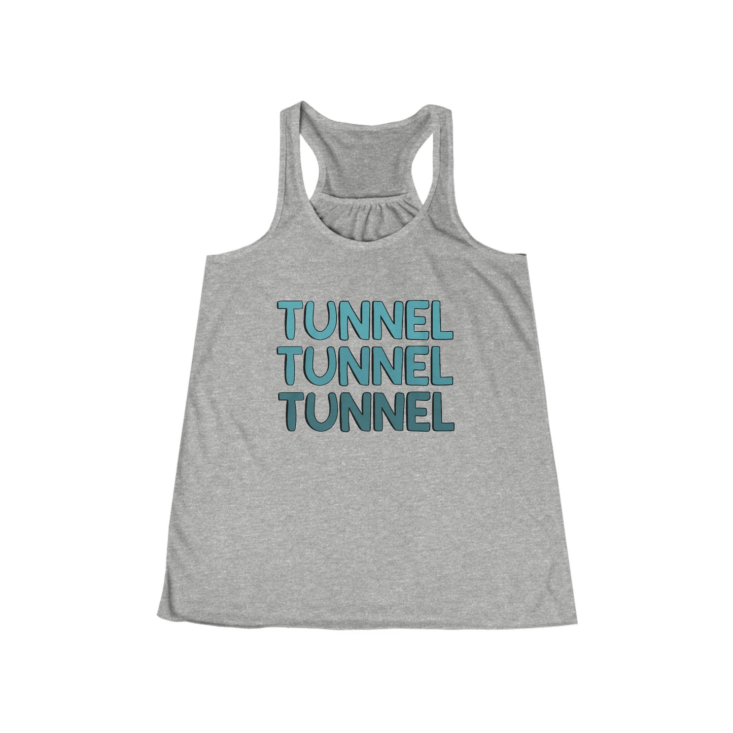 Dog Agility Tunnel Tunnel Tunnel No Floral Print Women's Flowy Racerback Tank