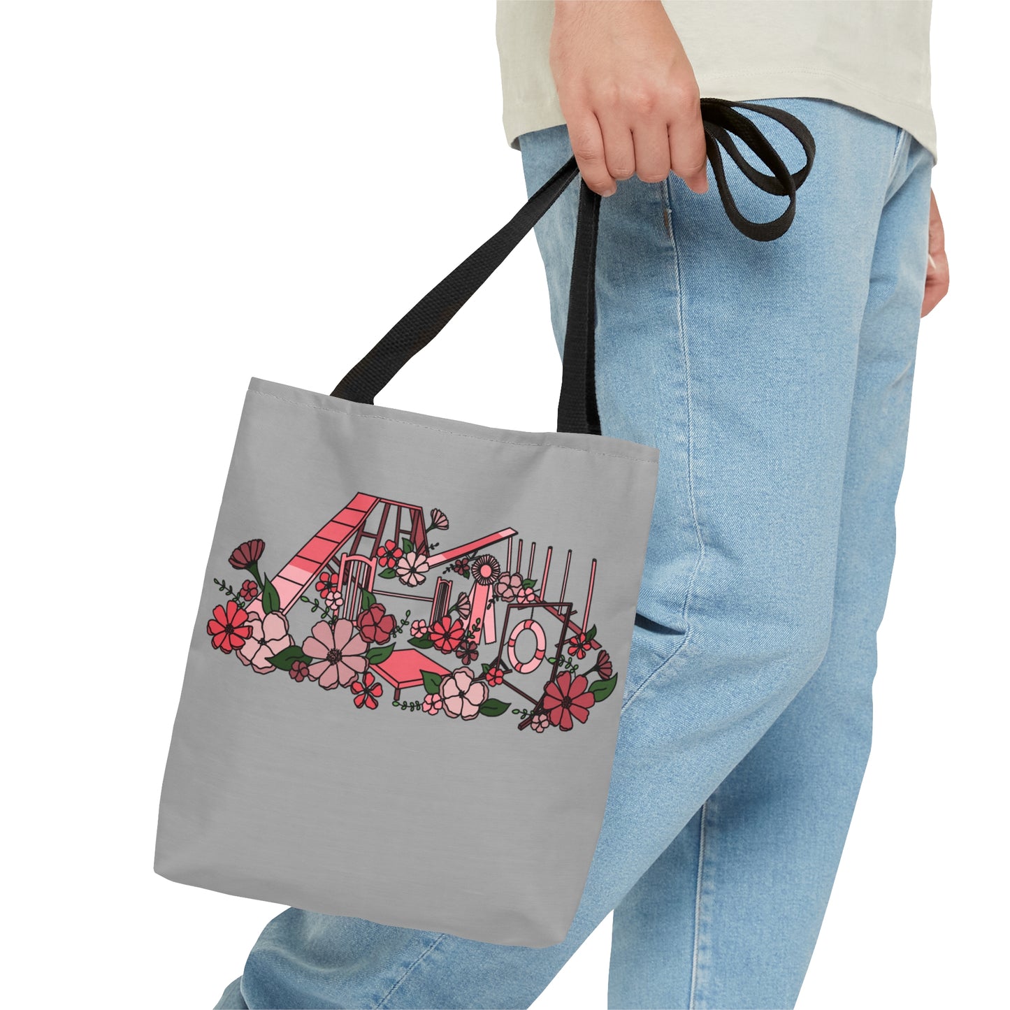 Dog Floral Agility Equipment Tote Bag