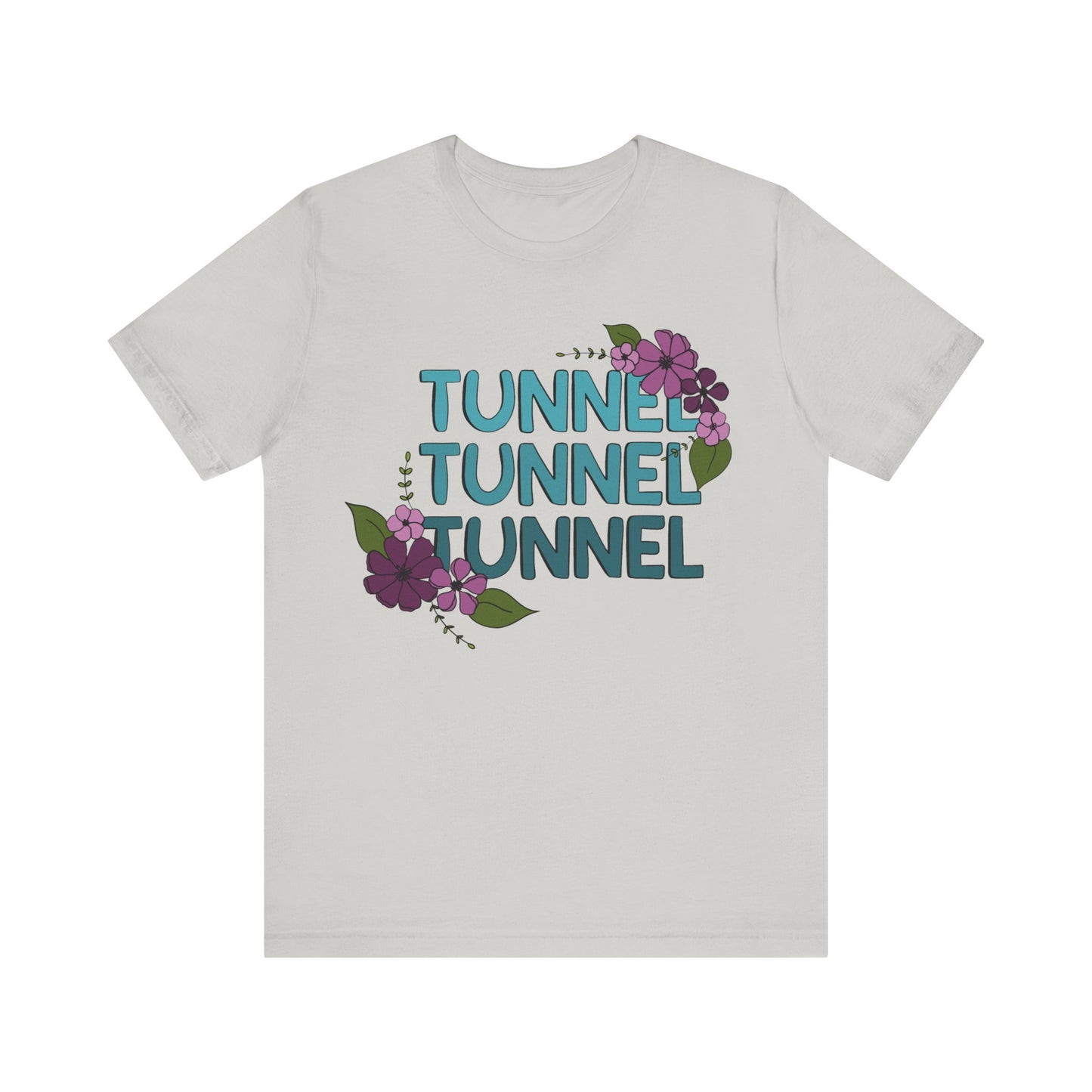 Dog Agility Tunnel Tunnel Tunnel Floral Print Bella + Canvas Short Sleeve Tee