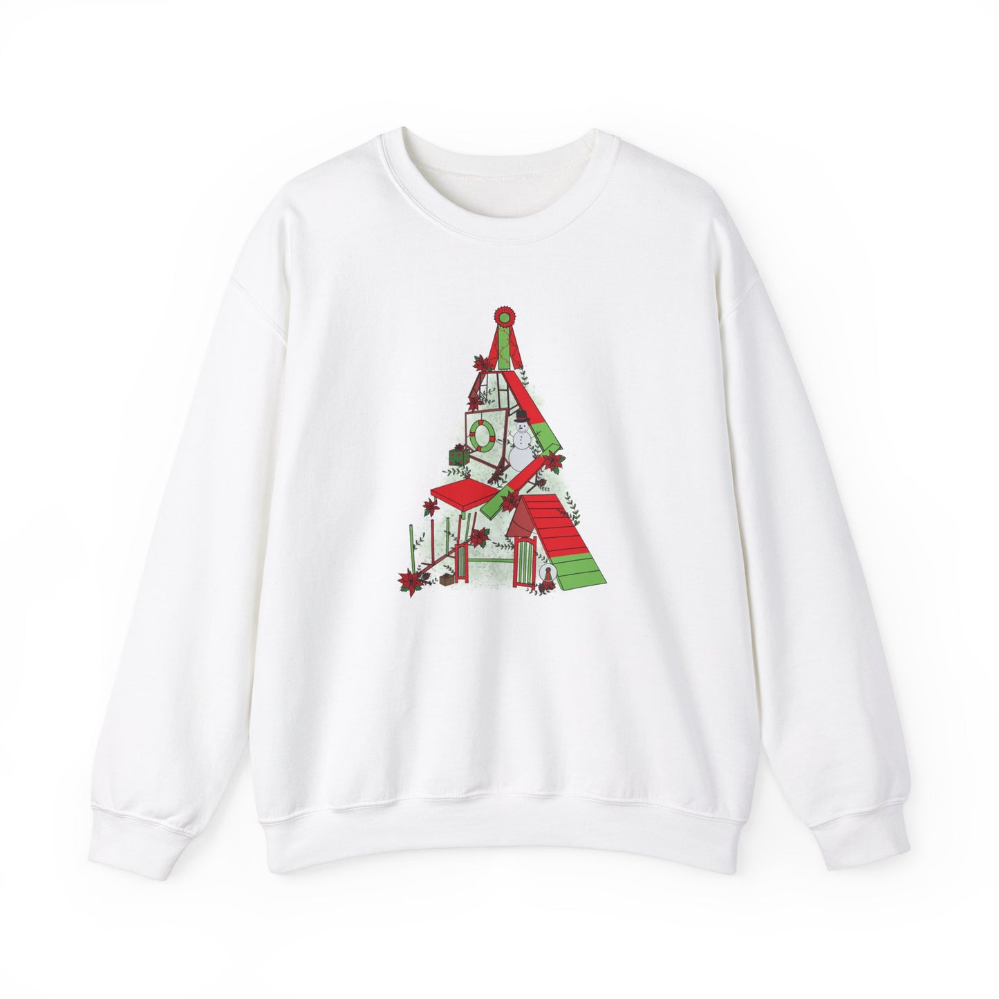 Merry and Bright Agility Tree Heavy Blend™ Crewneck Sweatshirt