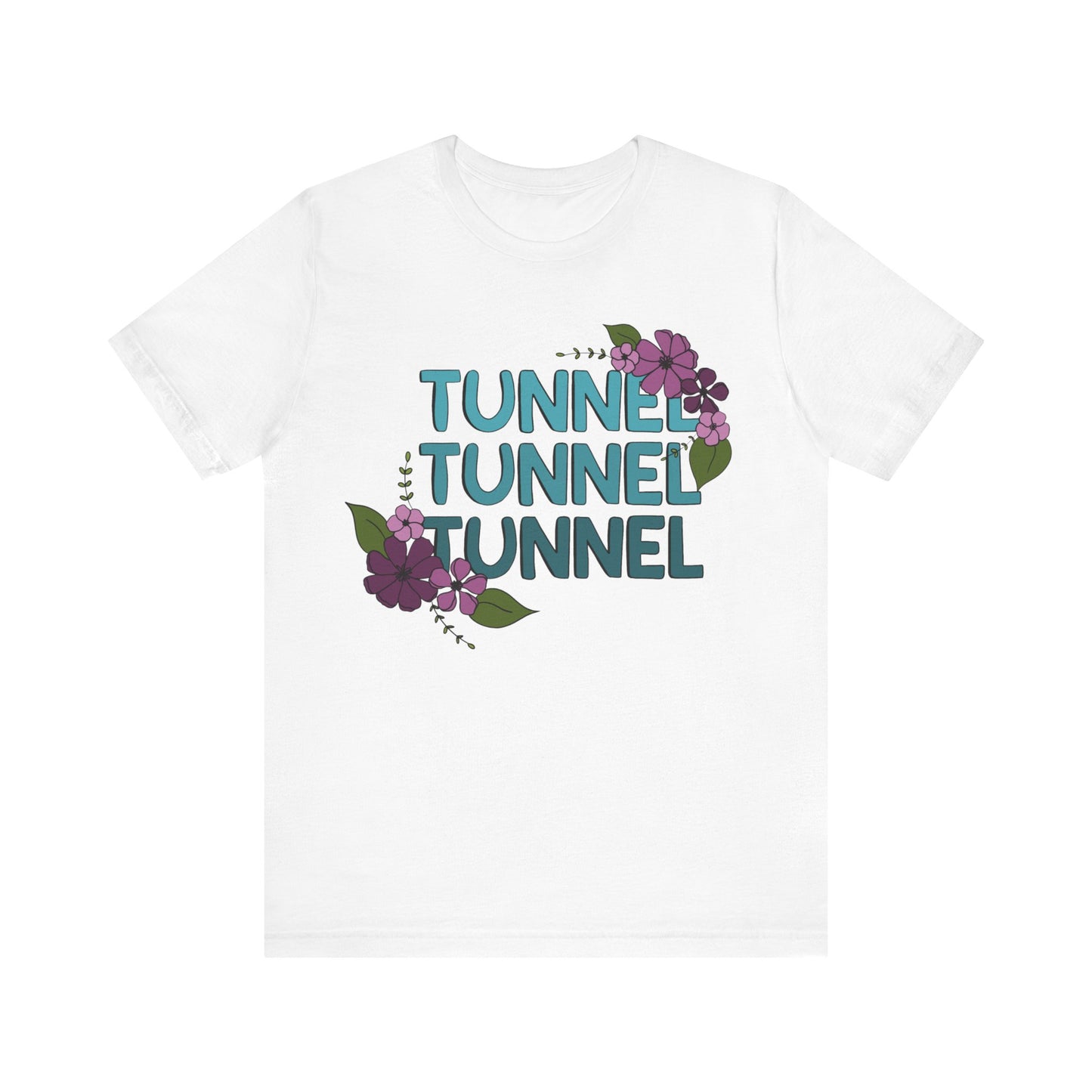 Dog Agility Tunnel Tunnel Tunnel Floral Print Bella + Canvas Short Sleeve Tee