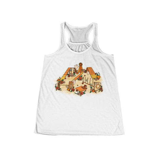 Candy Corn Agility Equipment Women's Flowy Racerback Tank