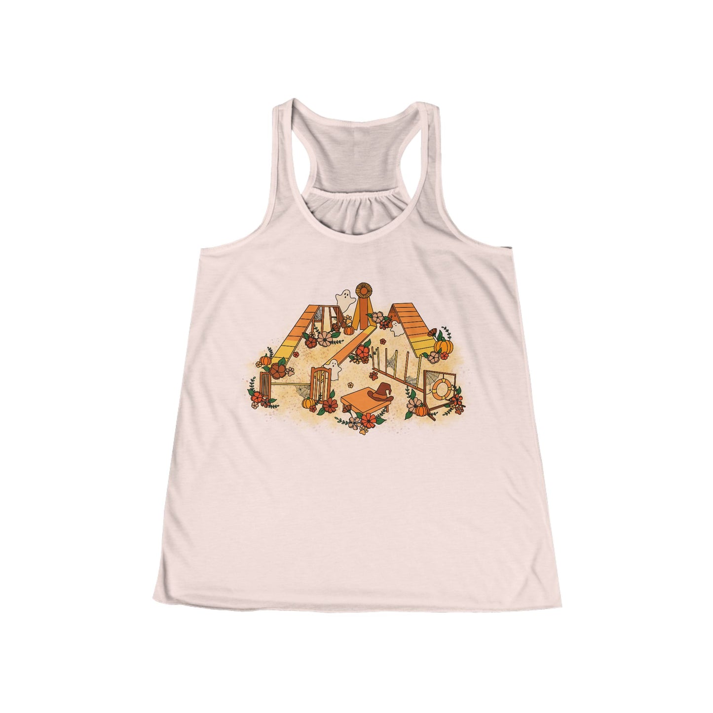 Candy Corn Agility Equipment Women's Flowy Racerback Tank