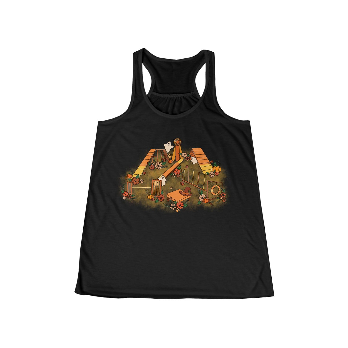 Candy Corn Agility Equipment Women's Flowy Racerback Tank