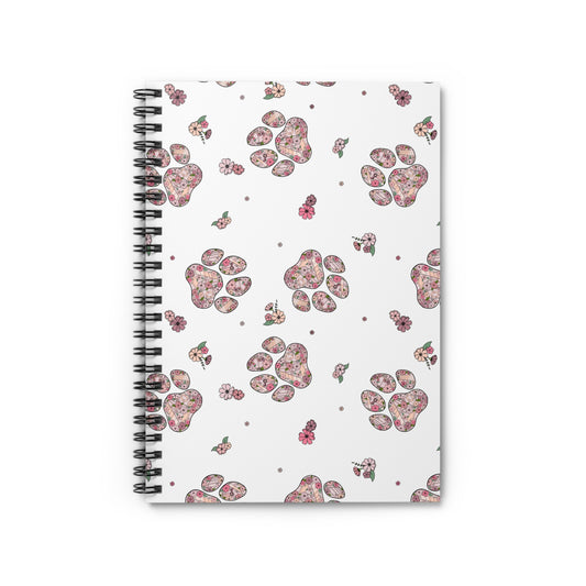 Dog Paw Agility Spiral Notebook - Ruled Line, No Title