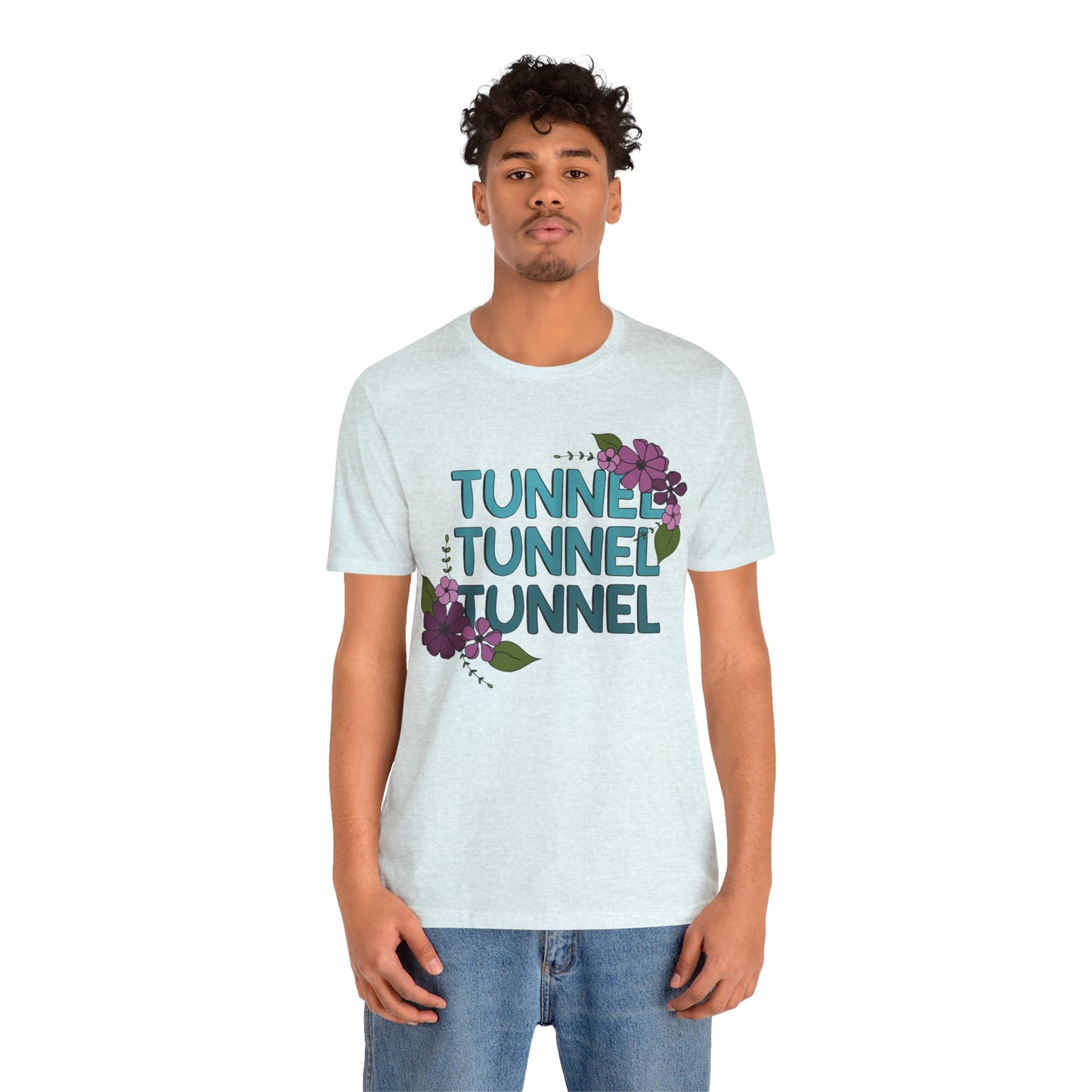 Dog Agility Tunnel Tunnel Tunnel Floral Print Bella + Canvas Short Sleeve Tee