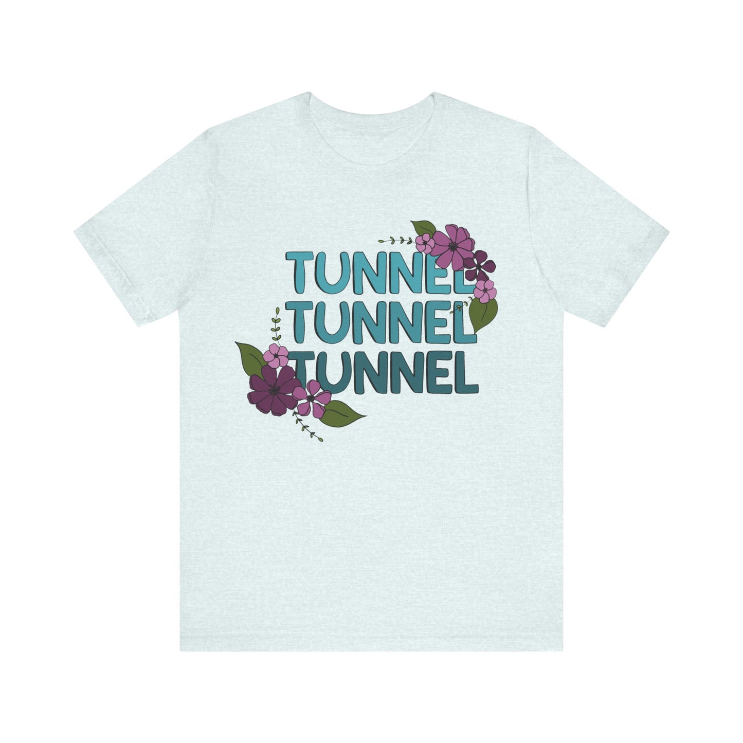 Dog Agility Tunnel Tunnel Tunnel Floral Print Bella + Canvas Short Sleeve Tee