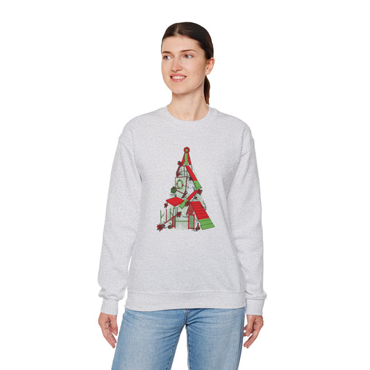 Merry and Bright Agility Tree Heavy Blend™ Crewneck Sweatshirt