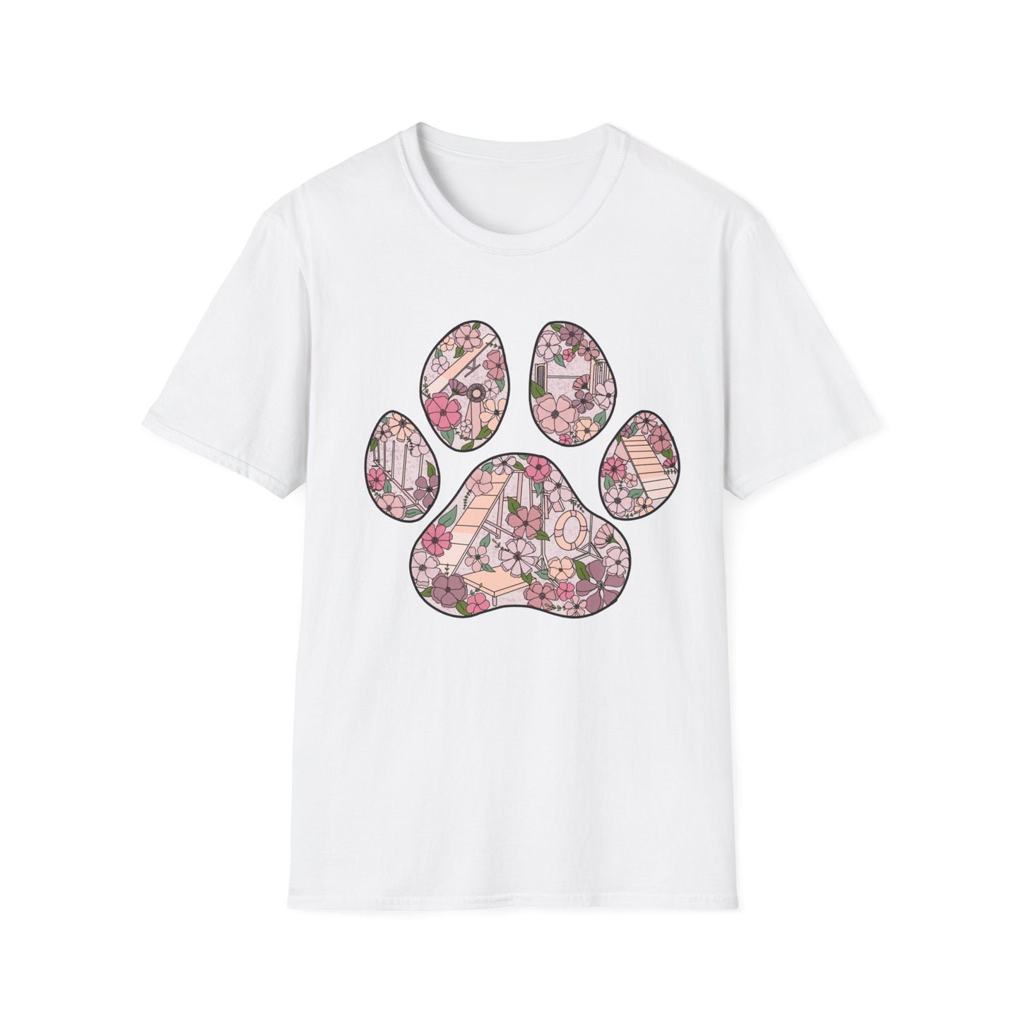 Agility Paw Unisex Softstyle T-Shirt