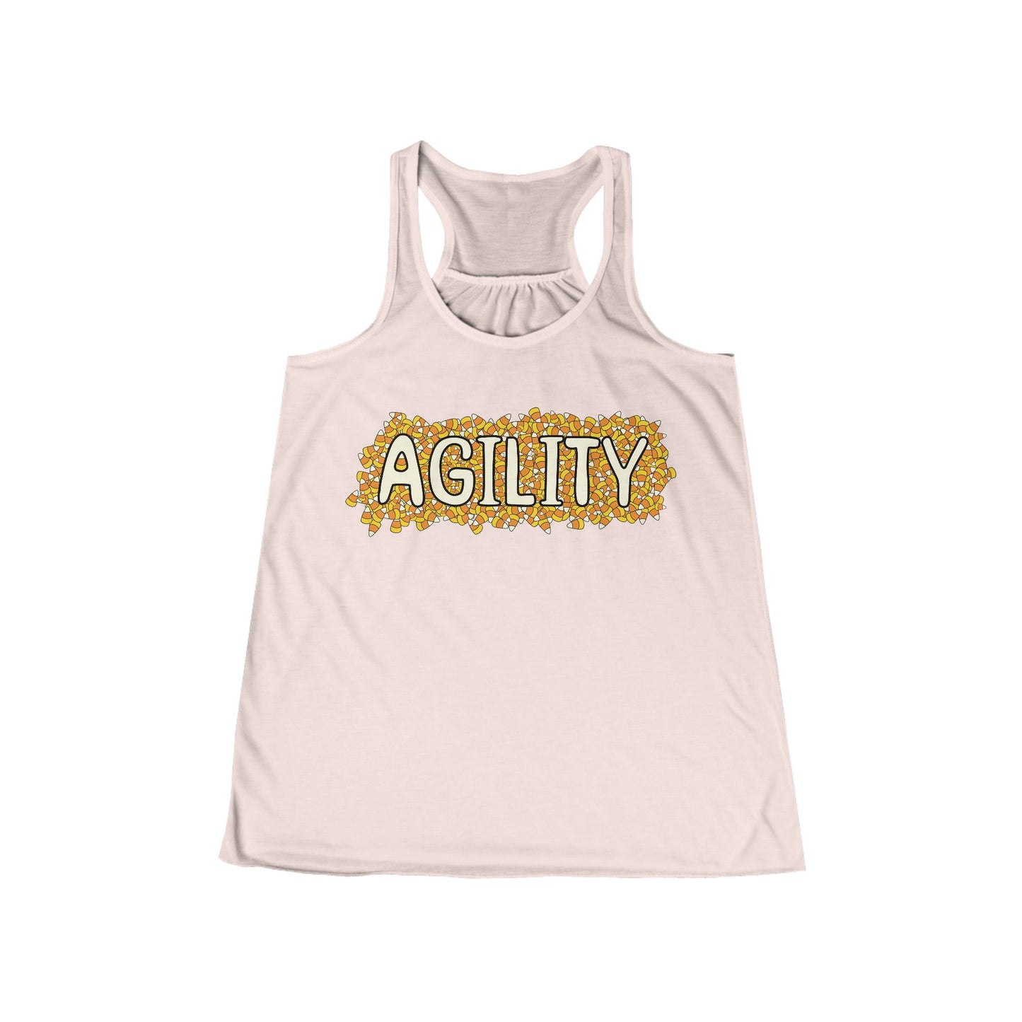 Agility Candy Corn Halloween Women's Flowy Racerback Tank