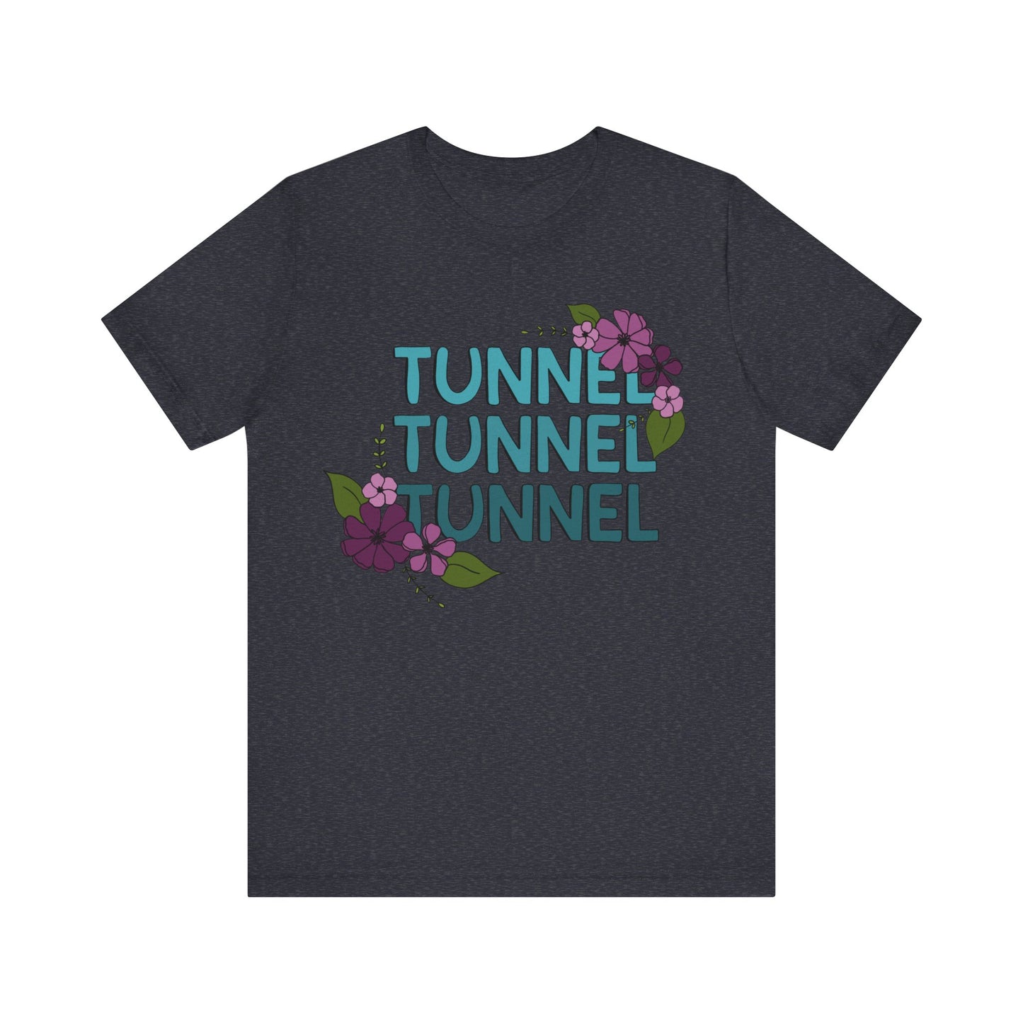 Dog Agility Tunnel Tunnel Tunnel Floral Print Bella + Canvas Short Sleeve Tee