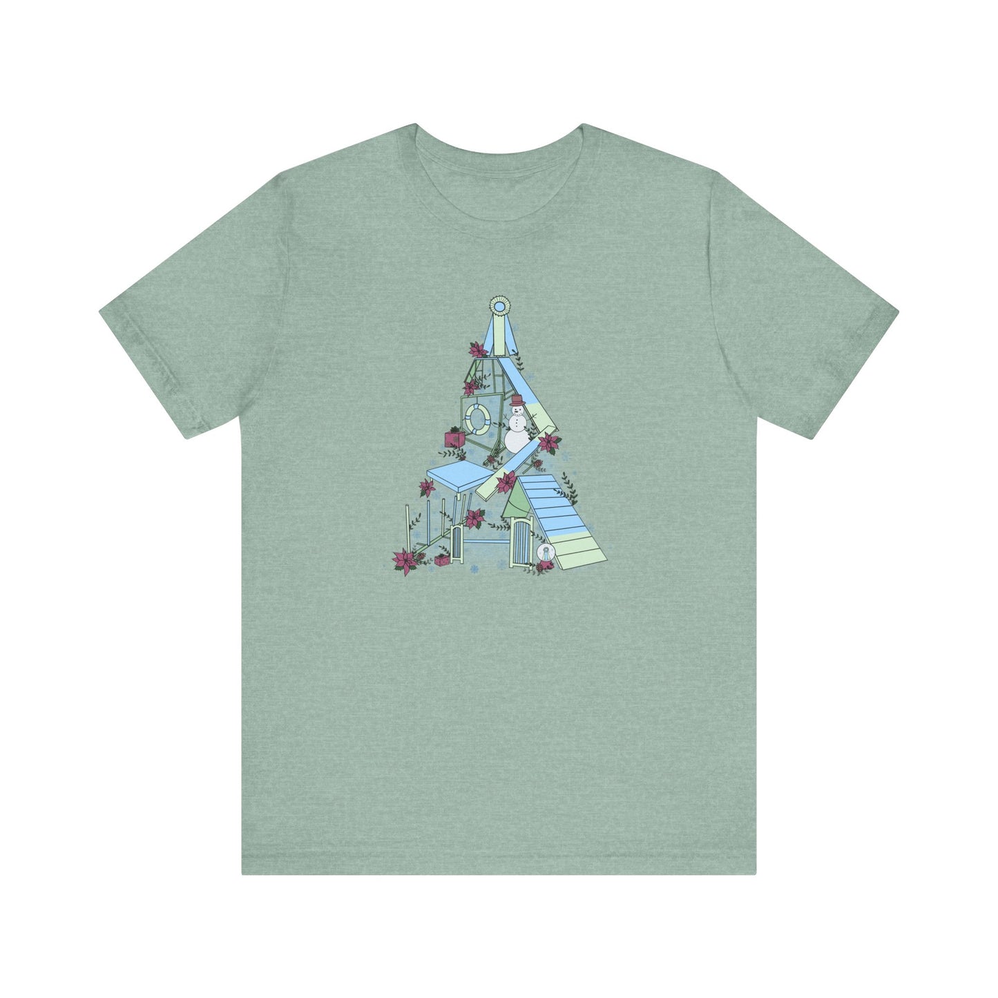 Holly Jolly Agility Tree Bella + Canvas Short Sleeve Tee