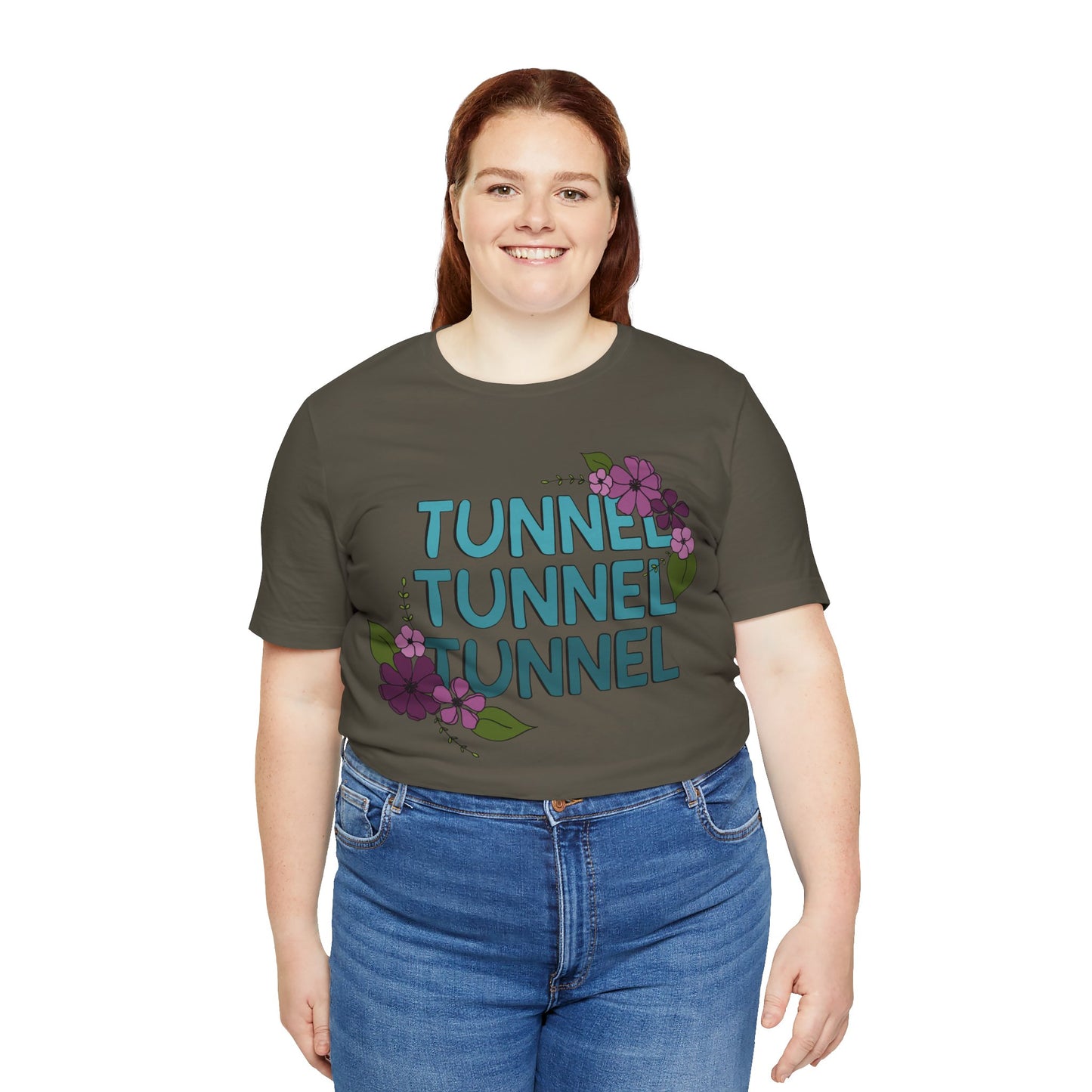 Dog Agility Tunnel Tunnel Tunnel Floral Print Bella + Canvas Short Sleeve Tee