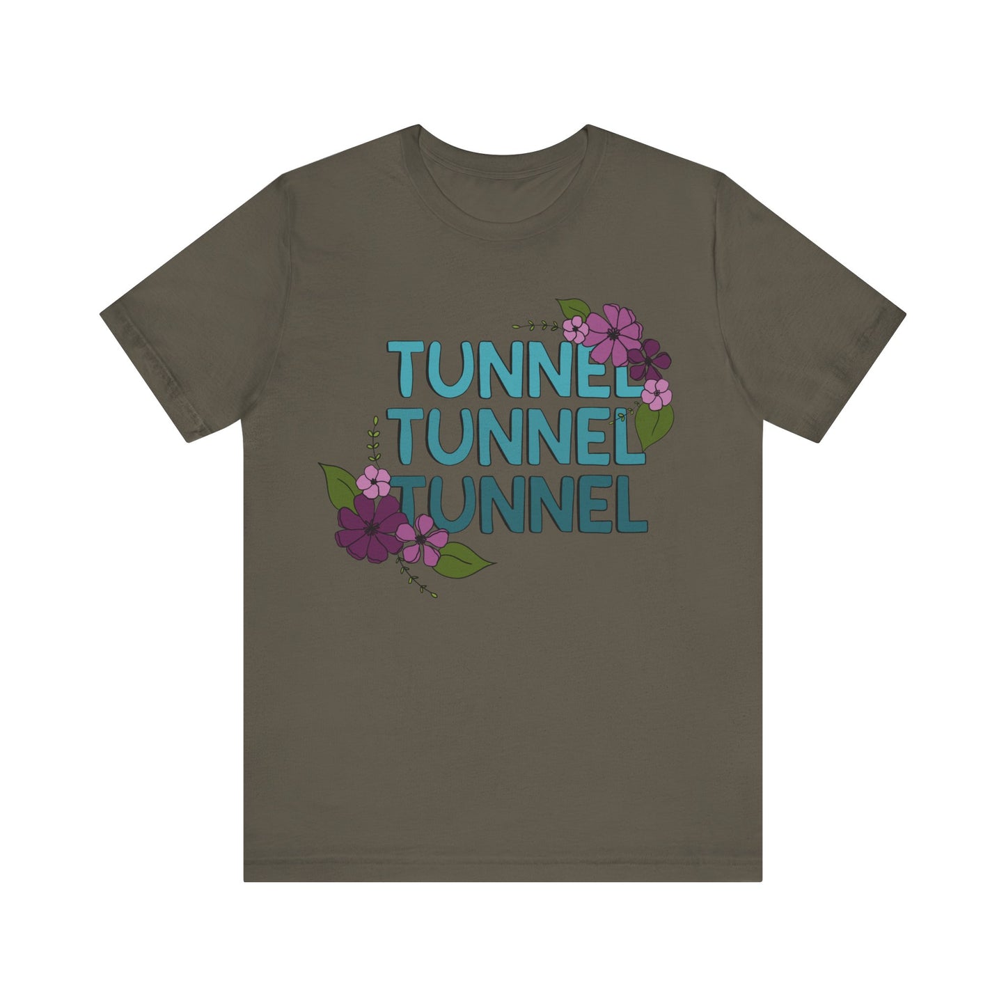 Dog Agility Tunnel Tunnel Tunnel Floral Print Bella + Canvas Short Sleeve Tee
