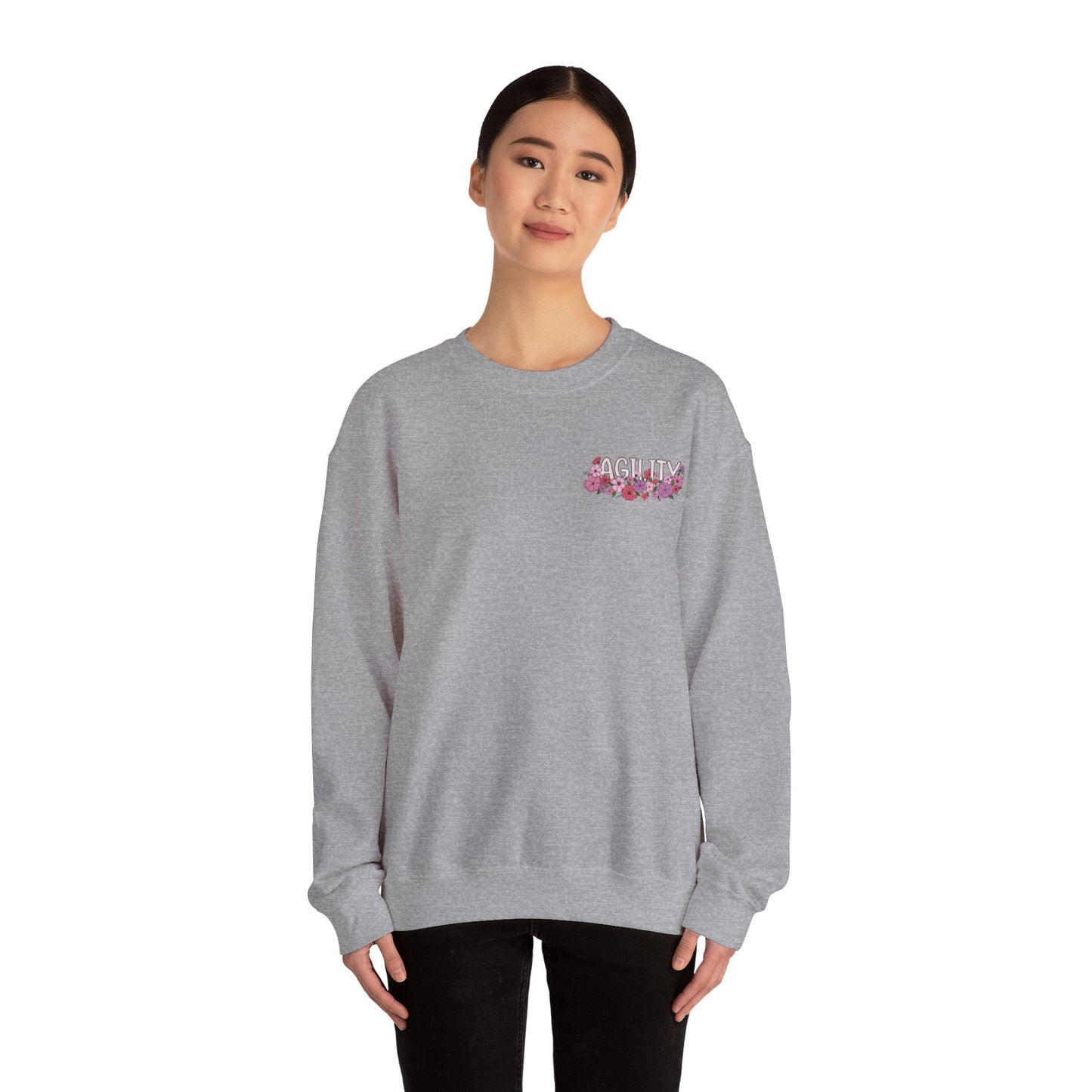 Agility Front and Back Sided Unisex Heavy Blend Crewneck Sweatshirt