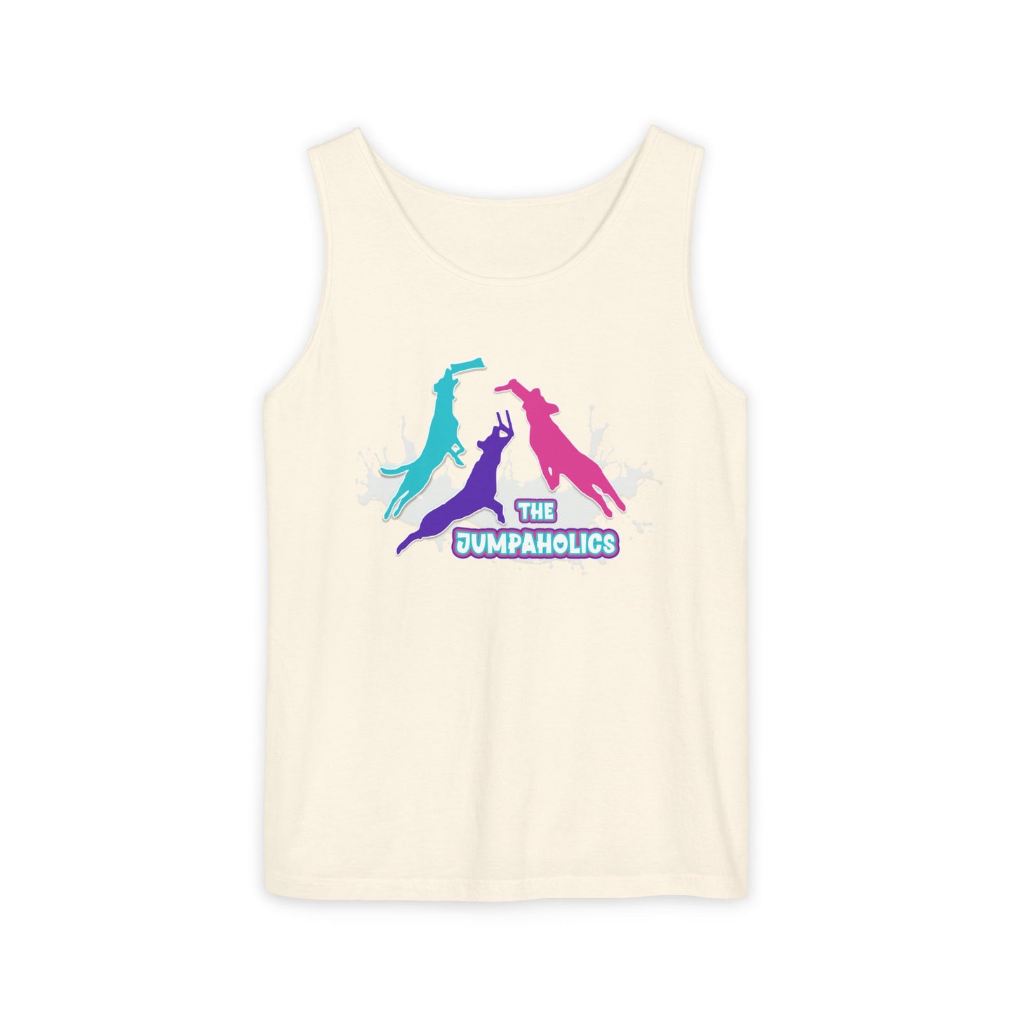 Jumpaholics Full Front Unisex Garment-Dyed Tank Top