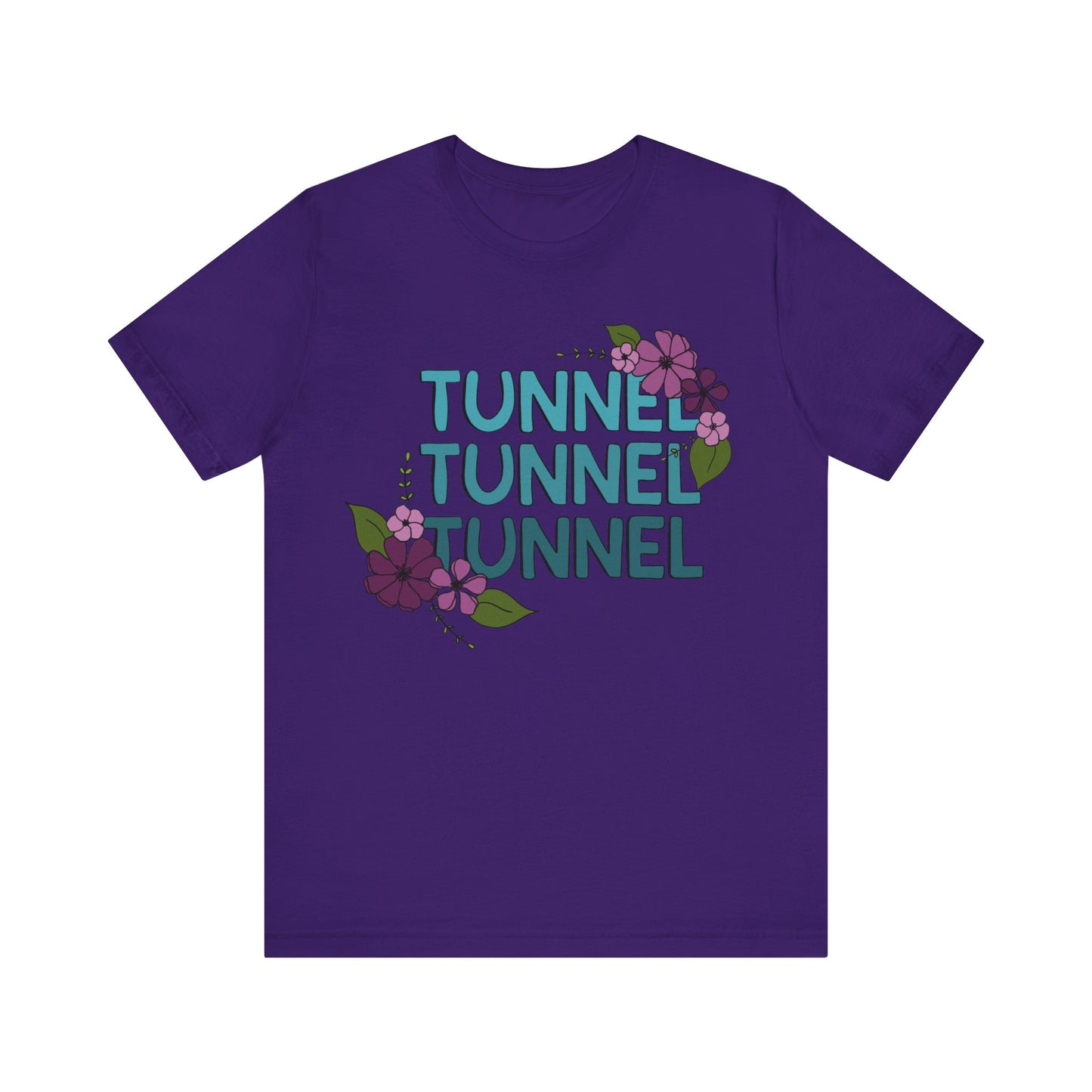 Dog Agility Tunnel Tunnel Tunnel Floral Print Bella + Canvas Short Sleeve Tee