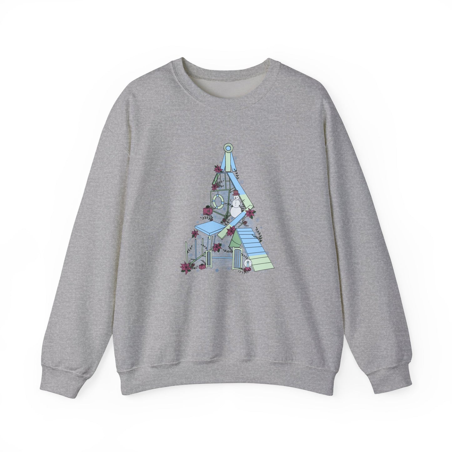 Holly Jolly Agility Tree Heavy Blend™ Crewneck Sweatshirt